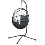 Silla colgante huevo con soporte ratán y acero antracita von , Gartenwippen - Ref: Foro24-4007402, Preis: 264,69 €, Rabatt: %