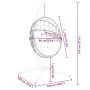 Silla colgante huevo con soporte ratán y acero antracita by , Garden rockers - Ref: Foro24-4007402, Price: 259,27 €, Discount: %