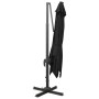 Sombrilla voladiza con poste y luces LED negra 300 cm de vidaXL, Sombrillas - Ref: Foro24-312348, Precio: 298,64 €, Descuento: %