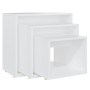 Mesas apilables 3 piezas madera contrachapada blanco by , Side tables - Ref: Foro24-808576, Price: 56,43 €, Discount: %