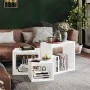 Mesas apilables 3 piezas madera contrachapada blanco by , Side tables - Ref: Foro24-808576, Price: 55,62 €, Discount: %