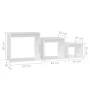Mesas apilables 3 piezas madera contrachapada blanco by , Side tables - Ref: Foro24-808576, Price: 55,62 €, Discount: %