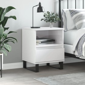 Mesita de noche madera contrachapada blanco brillo 40x35x50 cm von , Nachttische - Ref: Foro24-830640, Preis: 58,00 €, Rabatt: %