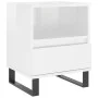 Mesita de noche madera contrachapada blanco brillo 40x35x50 cm de , Mesitas de noche - Ref: Foro24-830640, Precio: 57,18 €, D...