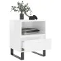 Mesita de noche madera contrachapada blanco brillo 40x35x50 cm de , Mesitas de noche - Ref: Foro24-830640, Precio: 57,18 €, D...