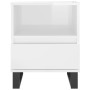 Mesita de noche madera contrachapada blanco brillo 40x35x50 cm de , Mesitas de noche - Ref: Foro24-830640, Precio: 59,76 €, D...
