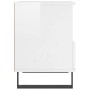 Mesita de noche madera contrachapada blanco brillo 40x35x50 cm de , Mesitas de noche - Ref: Foro24-830640, Precio: 59,76 €, D...