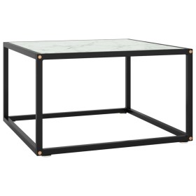 Schwarzer Couchtisch mit weißem Marmorglas 60x60x35 cm von vidaXL, Couchtisch - Ref: Foro24-322873, Preis: 60,37 €, Rabatt: %