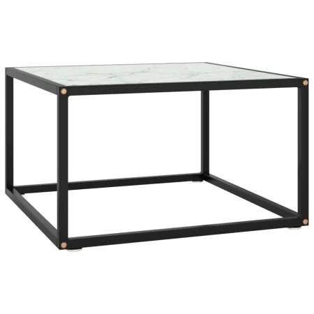 Schwarzer Couchtisch mit weißem Marmorglas 60x60x35 cm von vidaXL, Couchtisch - Ref: Foro24-322873, Preis: 59,29 €, Rabatt: %