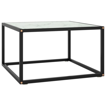 Schwarzer Couchtisch mit weißem Marmorglas 60x60x35 cm von vidaXL, Couchtisch - Ref: Foro24-322873, Preis: 60,37 €, Rabatt: %