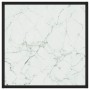 Black coffee table with white marble glass 60x60x35 cm by vidaXL, Coffee table - Ref: Foro24-322873, Price: 60,37 €, Discount: %