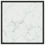 Black coffee table with white marble glass 60x60x35 cm by vidaXL, Coffee table - Ref: Foro24-322873, Price: 59,29 €, Discount: %