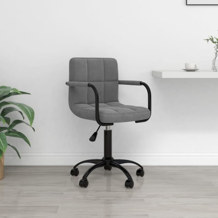 Silla de oficina giratoria de terciopelo gris oscuro von , Bürostühle - Ref: Foro24-334711, Preis: 77,48 €, Rabatt: %