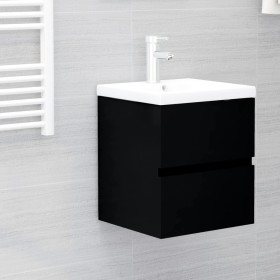 Mueble con lavabo negro madera contrachapada de , Tocadores de baño - Ref: Foro24-3071532, Precio: 126,65 €, Descuento: %