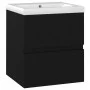 Mueble con lavabo negro madera contrachapada von , Badezimmerwaschtische - Ref: Foro24-3071532, Preis: 127,16 €, Rabatt: %