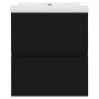Mueble con lavabo negro madera contrachapada von , Badezimmerwaschtische - Ref: Foro24-3071532, Preis: 127,16 €, Rabatt: %