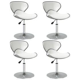 Sillas de comedor 4 unidades cuero sintético blanco by , dining chairs - Ref: Foro24-3088575, Price: 235,78 €, Discount: %