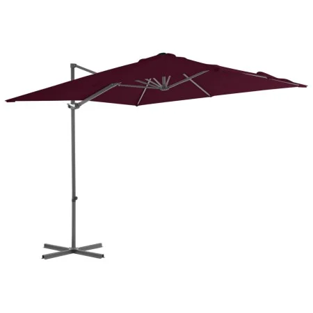 Garten-Sonnenschirm mit ausladendem Stahlmast in Bordeaux, 250x250 cm. von vidaXL, Sonnenschirme - Ref: Foro24-312308, Preis:...