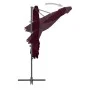 Sombrilla jardín voladiza palo de acero burdeos 250x250 cm de vidaXL, Sombrillas - Ref: Foro24-312308, Precio: 94,27 €, Descu...