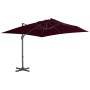 Cantilever parasol with burgundy red aluminum pole 300x300cm by vidaXL, Umbrellas - Ref: Foro24-312314, Price: 211,39 €, Disc...