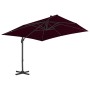 Cantilever parasol with burgundy red aluminum pole 300x300cm by vidaXL, Umbrellas - Ref: Foro24-312314, Price: 211,39 €, Disc...
