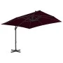 Sombrilla voladiza con poste de aluminio rojo burdeos 300x300cm de vidaXL, Sombrillas - Ref: Foro24-312314, Precio: 127,56 €,...