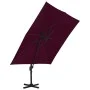 Sombrilla voladiza con poste de aluminio rojo burdeos 300x300cm de vidaXL, Sombrillas - Ref: Foro24-312314, Precio: 127,56 €,...
