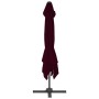 Cantilever parasol with burgundy red aluminum pole 300x300cm by vidaXL, Umbrellas - Ref: Foro24-312314, Price: 211,39 €, Disc...