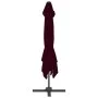 Sombrilla voladiza con poste de aluminio rojo burdeos 300x300cm de vidaXL, Sombrillas - Ref: Foro24-312314, Precio: 127,56 €,...