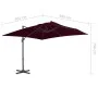 Sombrilla voladiza con poste de aluminio rojo burdeos 300x300cm de vidaXL, Sombrillas - Ref: Foro24-312314, Precio: 127,56 €,...