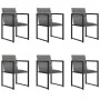 Garden dining set 7 pieces with gray synthetic rattan cushions by vidaXL, Garden sets - Ref: Foro24-313118, Price: 520,11 €, ...