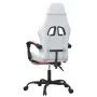 Silla gaming giratoria y reposapiés cuero sintético blanco rosa by , Gaming chairs - Ref: Foro24-349612, Price: 118,50 €, Dis...