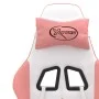 Silla gaming giratoria y reposapiés cuero sintético blanco rosa by , Gaming chairs - Ref: Foro24-349612, Price: 118,50 €, Dis...