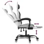 Silla gaming giratoria y reposapiés cuero sintético blanco rosa by , Gaming chairs - Ref: Foro24-349612, Price: 118,50 €, Dis...