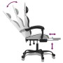Silla gaming giratoria y reposapiés cuero sintético blanco rosa by , Gaming chairs - Ref: Foro24-349612, Price: 119,97 €, Dis...