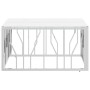 Mesa de centro acero inoxidable y vidrio plateado 80x80x40 cm by , Coffee table - Ref: Foro24-350059, Price: 197,15 €, Discou...