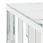 Mesa de centro acero inoxidable y vidrio plateado 80x80x40 cm by , Coffee table - Ref: Foro24-350059, Price: 197,15 €, Discou...