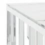 Mesa de centro acero inoxidable y vidrio plateado 80x80x40 cm de , Mesas de centro - Ref: Foro24-350059, Precio: 194,05 €, De...