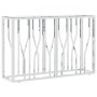Mesa consola acero inoxidable y vidrio plateado 110x30x70 cm by , Side tables - Ref: Foro24-350027, Price: 222,66 €, Discount: %