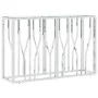 Mesa consola acero inoxidable y vidrio plateado 110x30x70 cm by , Side tables - Ref: Foro24-350027, Price: 217,17 €, Discount: %