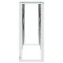 Mesa consola acero inoxidable y vidrio plateado 110x30x70 cm by , Side tables - Ref: Foro24-350027, Price: 217,17 €, Discount: %
