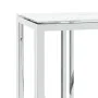 Mesa consola acero inoxidable y vidrio plateado 110x30x70 cm by , Side tables - Ref: Foro24-350027, Price: 217,17 €, Discount: %