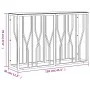 Mesa consola acero inoxidable y vidrio plateado 110x30x70 cm by , Side tables - Ref: Foro24-350027, Price: 217,17 €, Discount: %