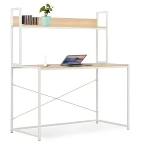 Escritorio para ordenador blanco y roble 120x60x138 cm by , Desks - Ref: Foro24-20255, Price: 95,52 €, Discount: %