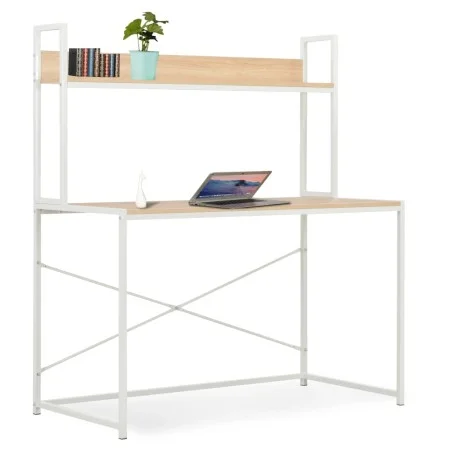 Escritorio para ordenador blanco y roble 120x60x138 cm von , Schreibtische - Ref: Foro24-20255, Preis: 95,52 €, Rabatt: %