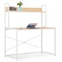 Escritorio para ordenador blanco y roble 120x60x138 cm de , Escritorios - Ref: Foro24-20255, Precio: 96,99 €, Descuento: %