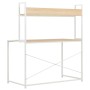 Escritorio para ordenador blanco y roble 120x60x138 cm de , Escritorios - Ref: Foro24-20255, Precio: 96,99 €, Descuento: %