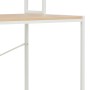Escritorio para ordenador blanco y roble 120x60x138 cm de , Escritorios - Ref: Foro24-20255, Precio: 96,99 €, Descuento: %