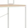 Escritorio para ordenador blanco y roble 120x60x138 cm von , Schreibtische - Ref: Foro24-20255, Preis: 95,52 €, Rabatt: %