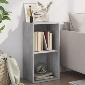 Estantería 2 niveles contrachapada gris hormigón 40x30x76,5cm by , Bookcases and shelves - Ref: Foro24-800931, Price: 39,74 €...